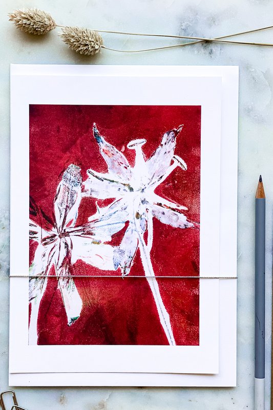 A5 Art card | Gloriosa 'scarlet'