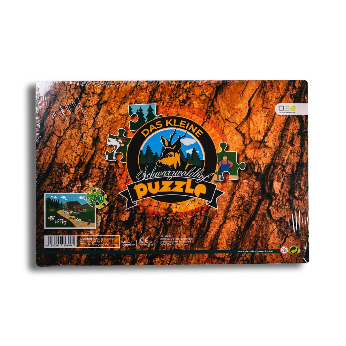 Puzzle Rahmenpuzzle Schwarzwald | Lernspiel für Kinder ab 3 Jahren | Schwarzwaldhof Bauernhof (80 Teile)