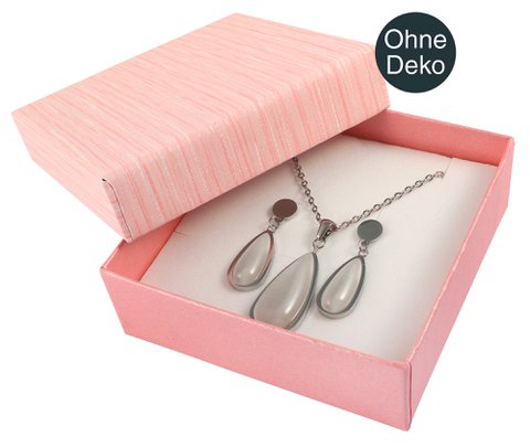 Papp Schmuckboxen, rosa, VE12, 9 x 9 cm