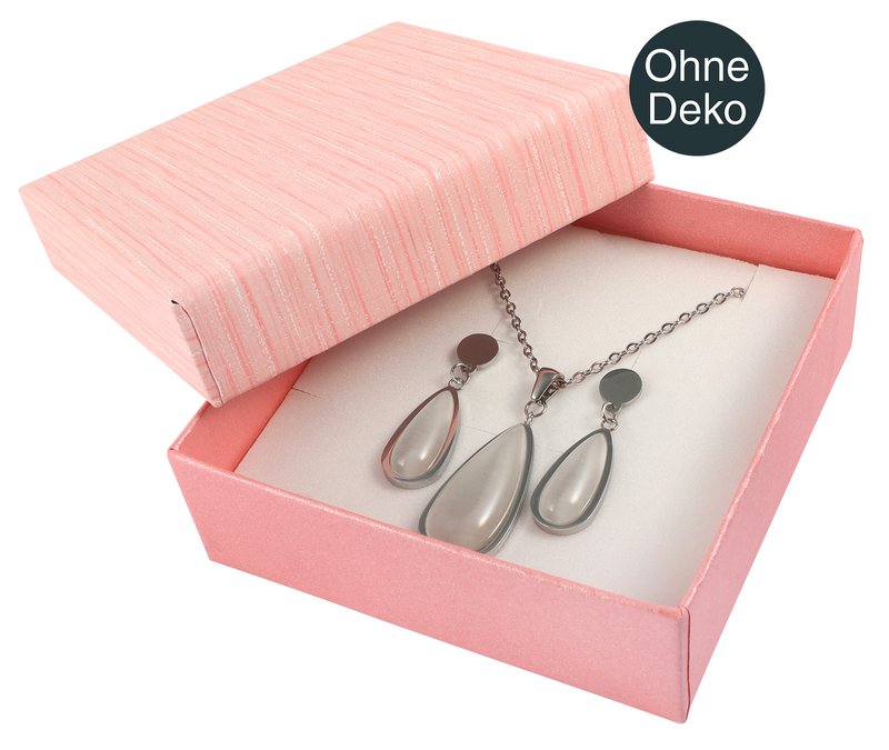 Papp Schmuckboxen, rosa, VE12, 9 x 9 cm