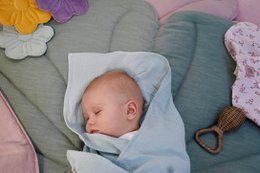 Musselin Baby Wickeldecke "Creme"
