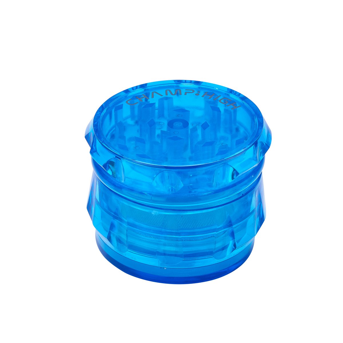 Display van 12 transparante plastic kruidenmolens - roze, wit, geel, groen, zwart en blauw