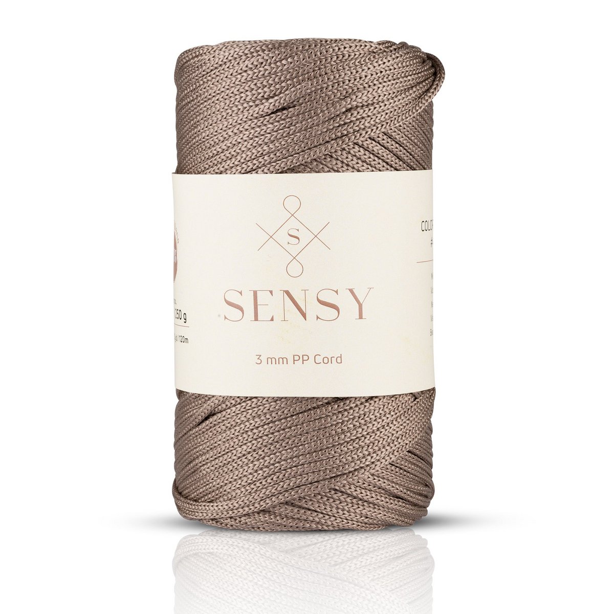 Sensy Premium 3 mm - 131 yards 100 % polyester macrame ledning