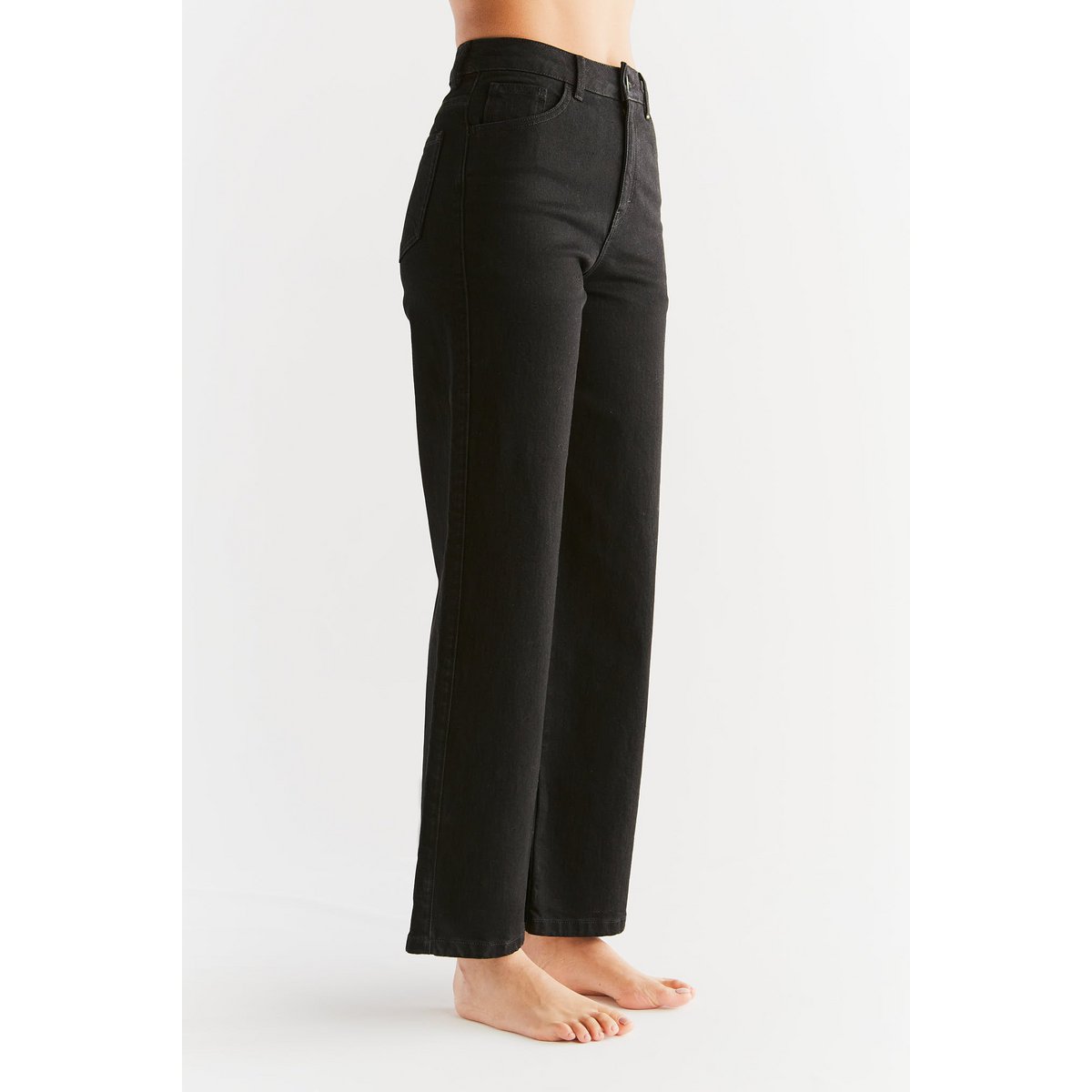 WE1010-104 | Jeans a gamba larga da uomo - Nero carbone