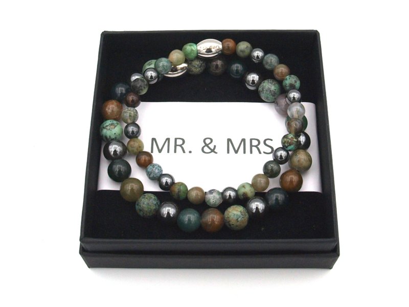 MR. & MRS. bracelet set green