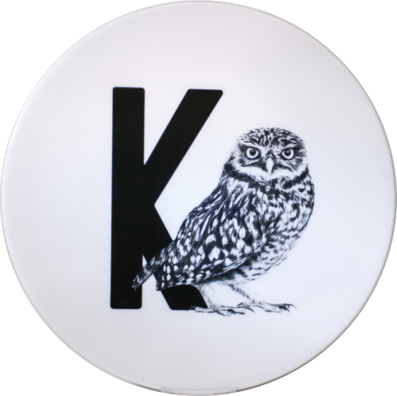 Letter board K with Owl