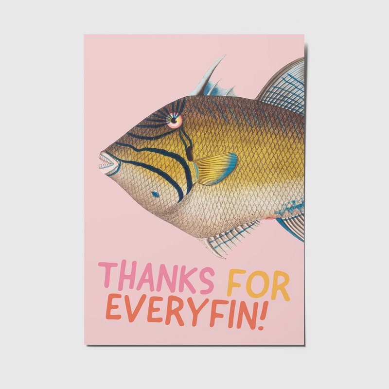 Merci pour tout - A6 Postkarte