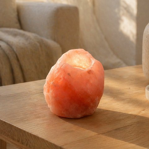 Himalaya Zoutkristal Kaarshouder - Rots 1kg - Handgesneden - Natuurlijke vorm - Cadeau-idee