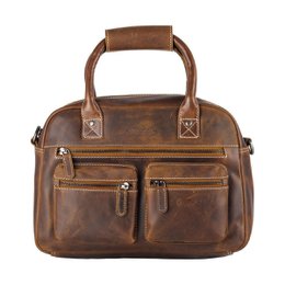 Ladies Bag Buffalo Leather In 3 Colors With A Shoulder Strap And Handles – Medium Size