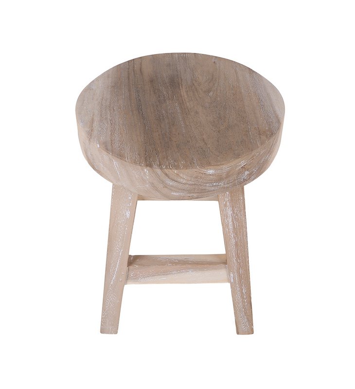 Stool Herma - wood - round top