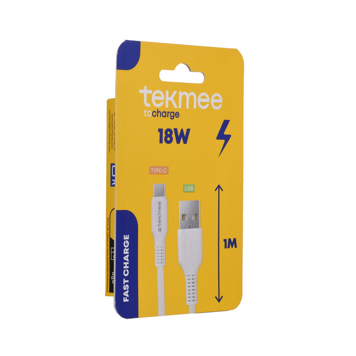TEKMEE LADEGERÄT WEISS 1M TYP-C/USB