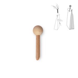 Clip per borsa in legno - naturale