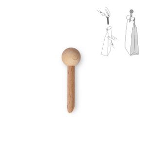 Wooden bag clip - natural