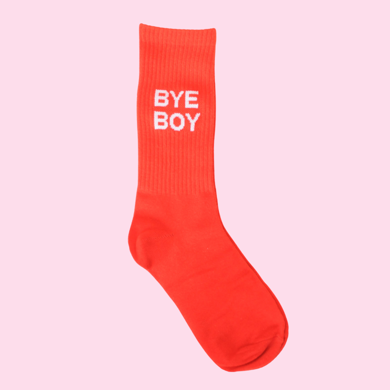 3-pakke %23StatementSocks BAD GIRLS CLUB "Message on Socks" Sokker i hvid, pink og rød gavesæt