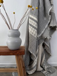 Muslin blanket - light gray-white - 2.20 x 2.50 m MESSE