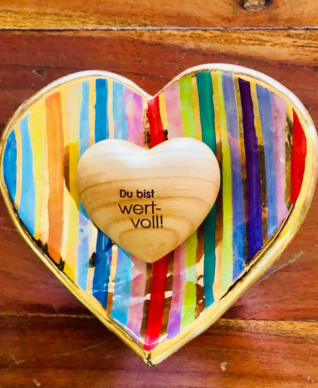Thankgoods Hand Flatterer Coeur en bois Vous êtes précieux ! comme idée cadeau pour elle et lui !