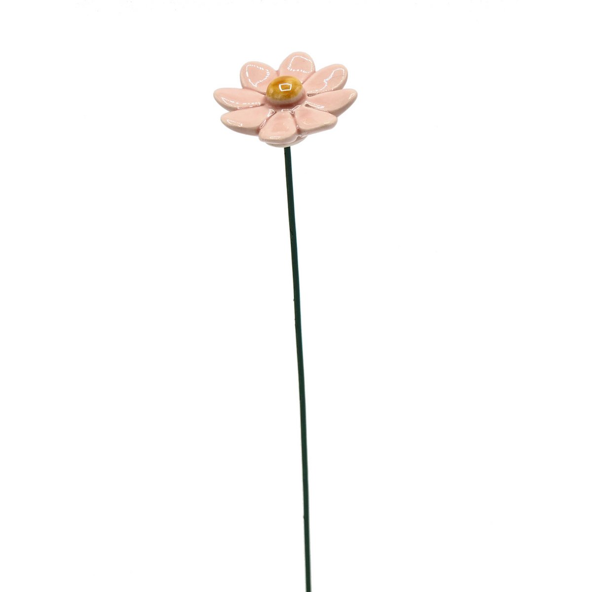 Daisy flower ceramic small pink 3.5 cm
