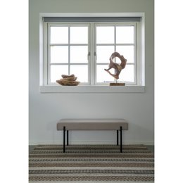 Swindon Bench - Bench, stone with black legs, 100x36x42,5 cm