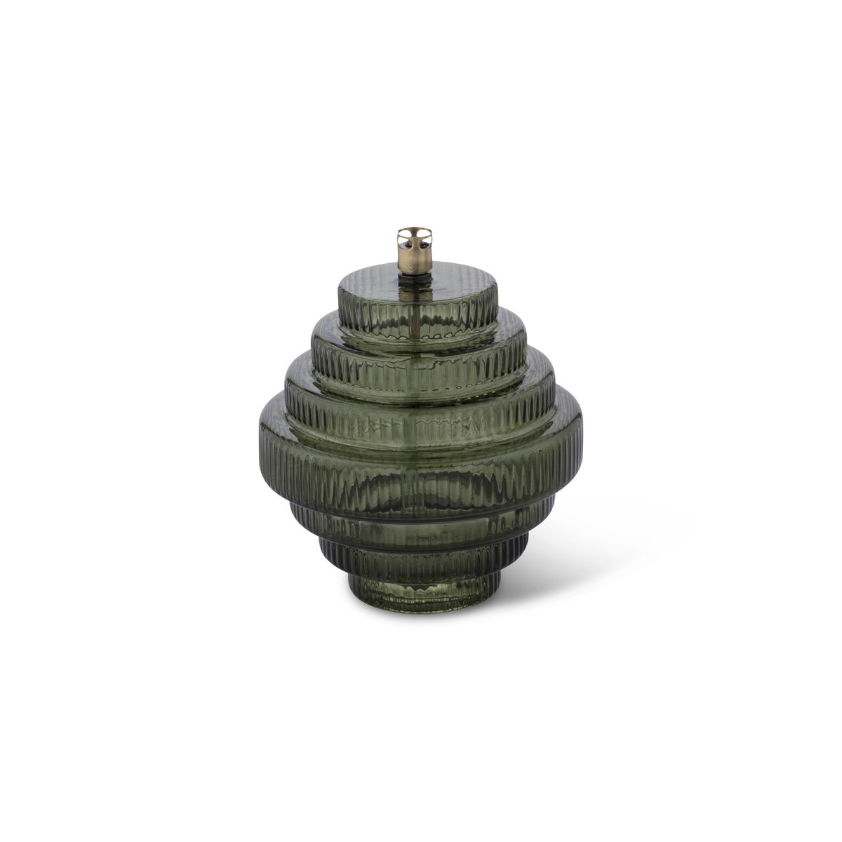 Olielamp Twin grøn messing M