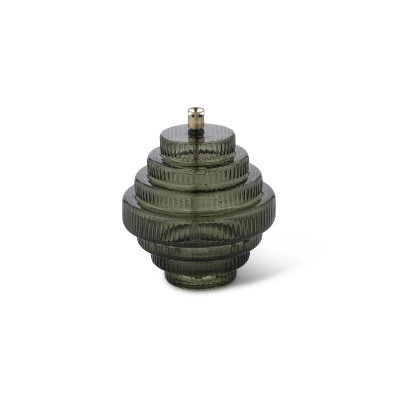 Olielamp Twin grøn messing M