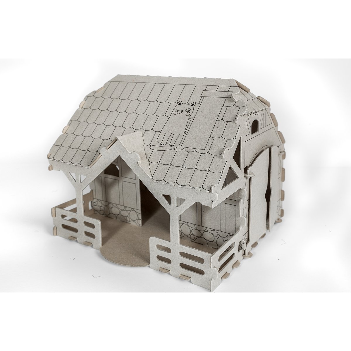House Farm 3 D constructeur en carton, 5+, DIY, cadeau pour enfants, ensemble de coloriage