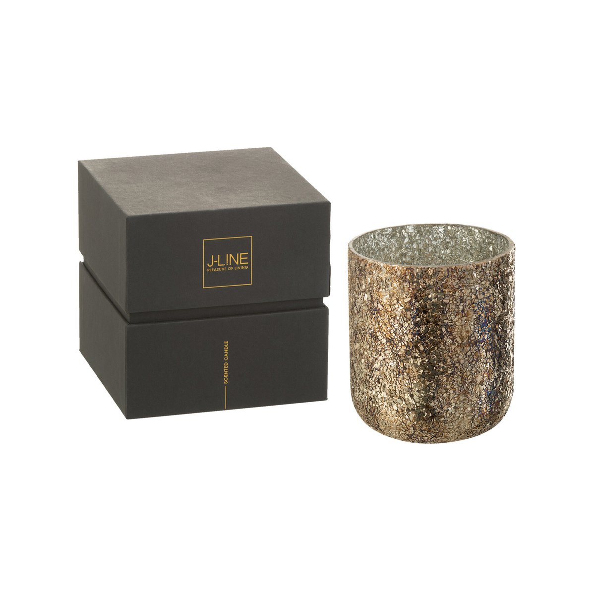 J-Line geurkaars Luxuria - Cookie Crunch - glas - brons - large - 80U