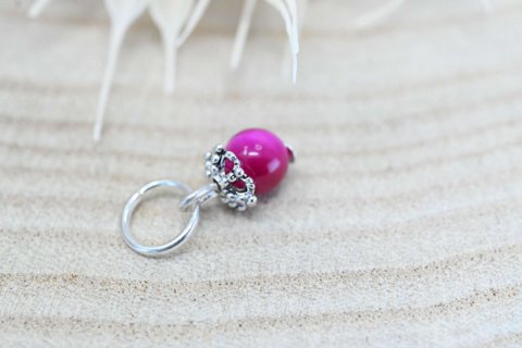 NATURAL STONE PENDANT - EYE OF THE PINK TIGER **DESTOCK**