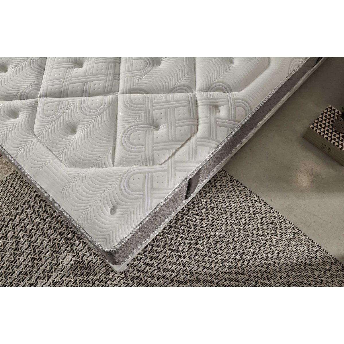 Platinium Classic Viscoelastic Mattress -White - Thickness: 26 cm - Moonia