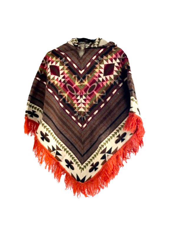 Poncho Alpaca | Taupe koraal 