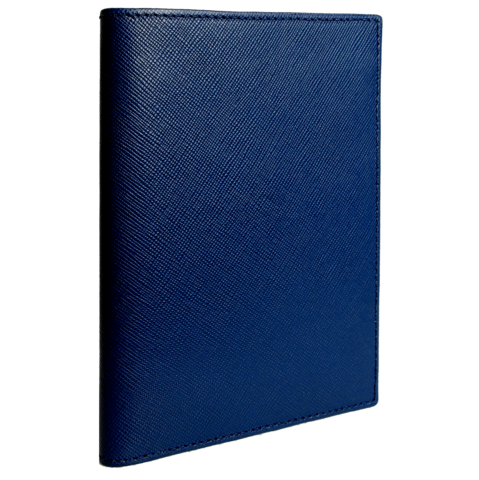 Saffiano Dual-Tone Passport Sleeve Blue-Teal