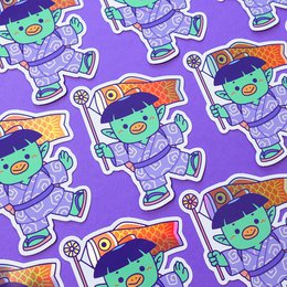 "Pickles - Koinobori" Holographic Sticker