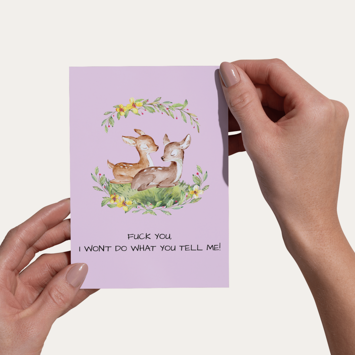 Postkarte | F*ck you ik zal niet doen wat je me vertelt!