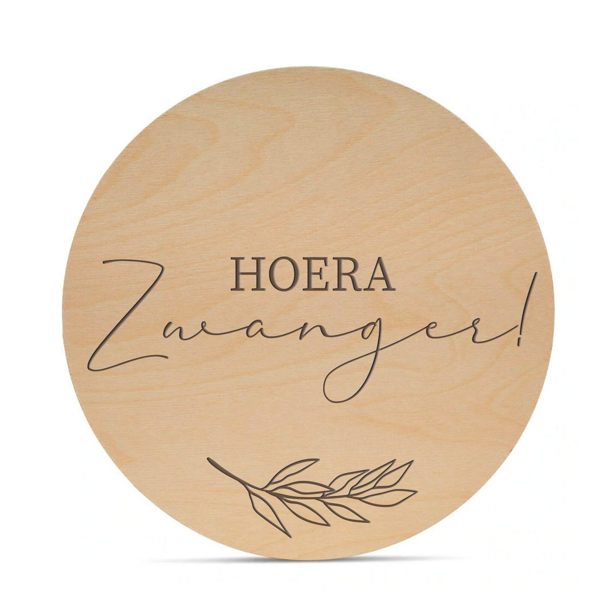 Mijlpaalcirkels | Hout - Lasergravure | Zwanger