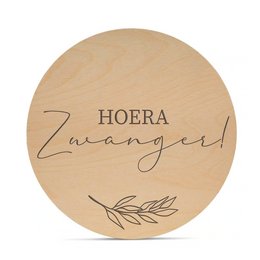Mijlpaalcirkels | Hout - Lasergravure | Zwanger
