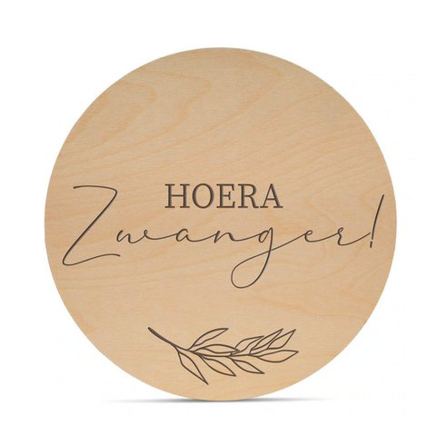 Mijlpaalcirkels | Hout - Lasergravure | Zwanger