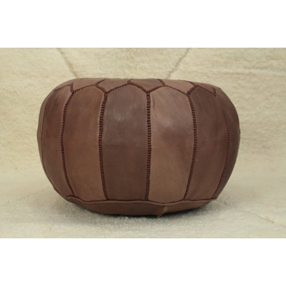 Dark Brown Moroccan Pouf