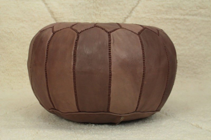 Dark Brown Moroccan Pouf