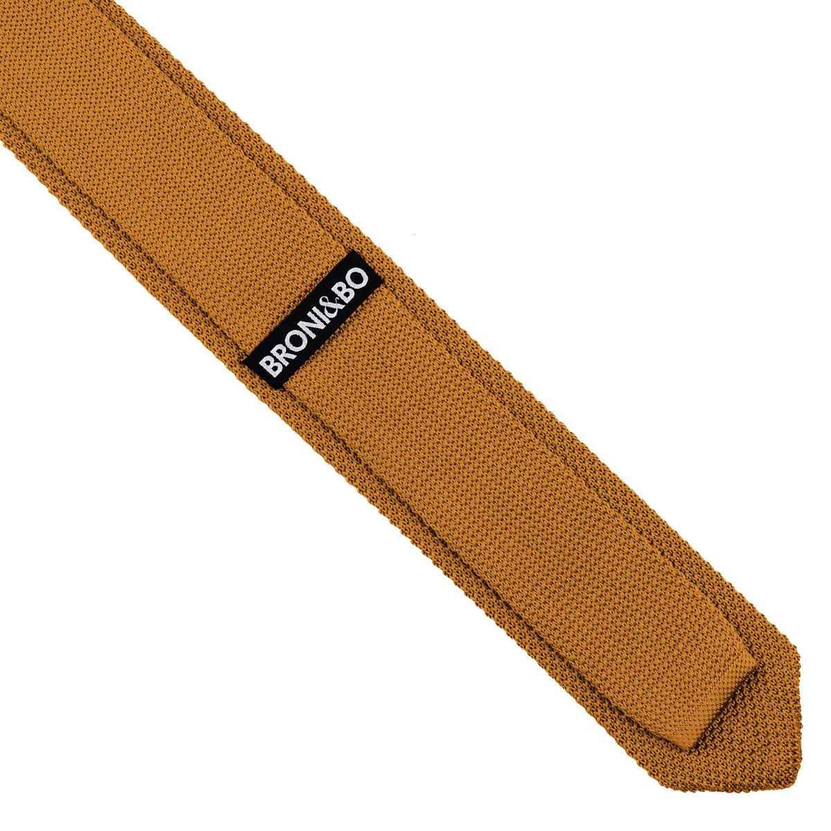 Orange ember knitted tie and pocket square set