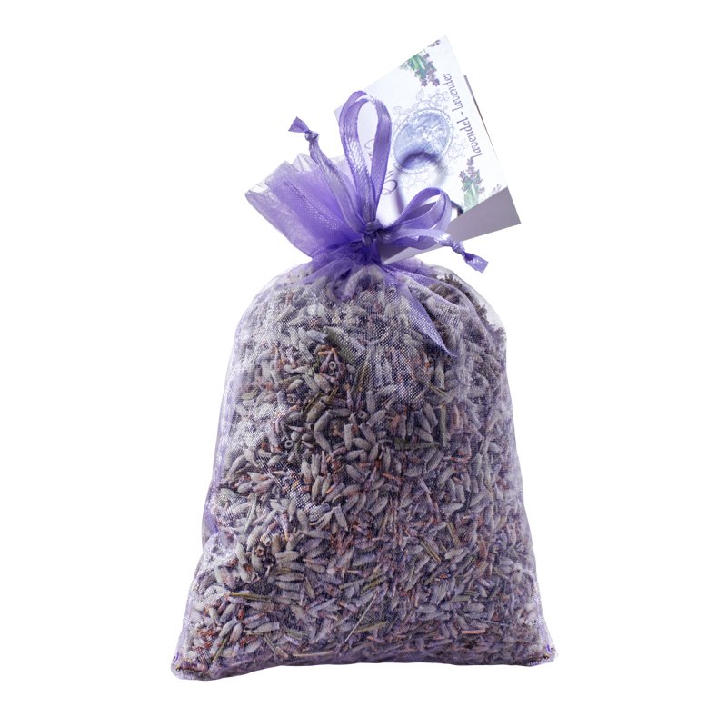 Lavendelblomster store i en organzapose 30g