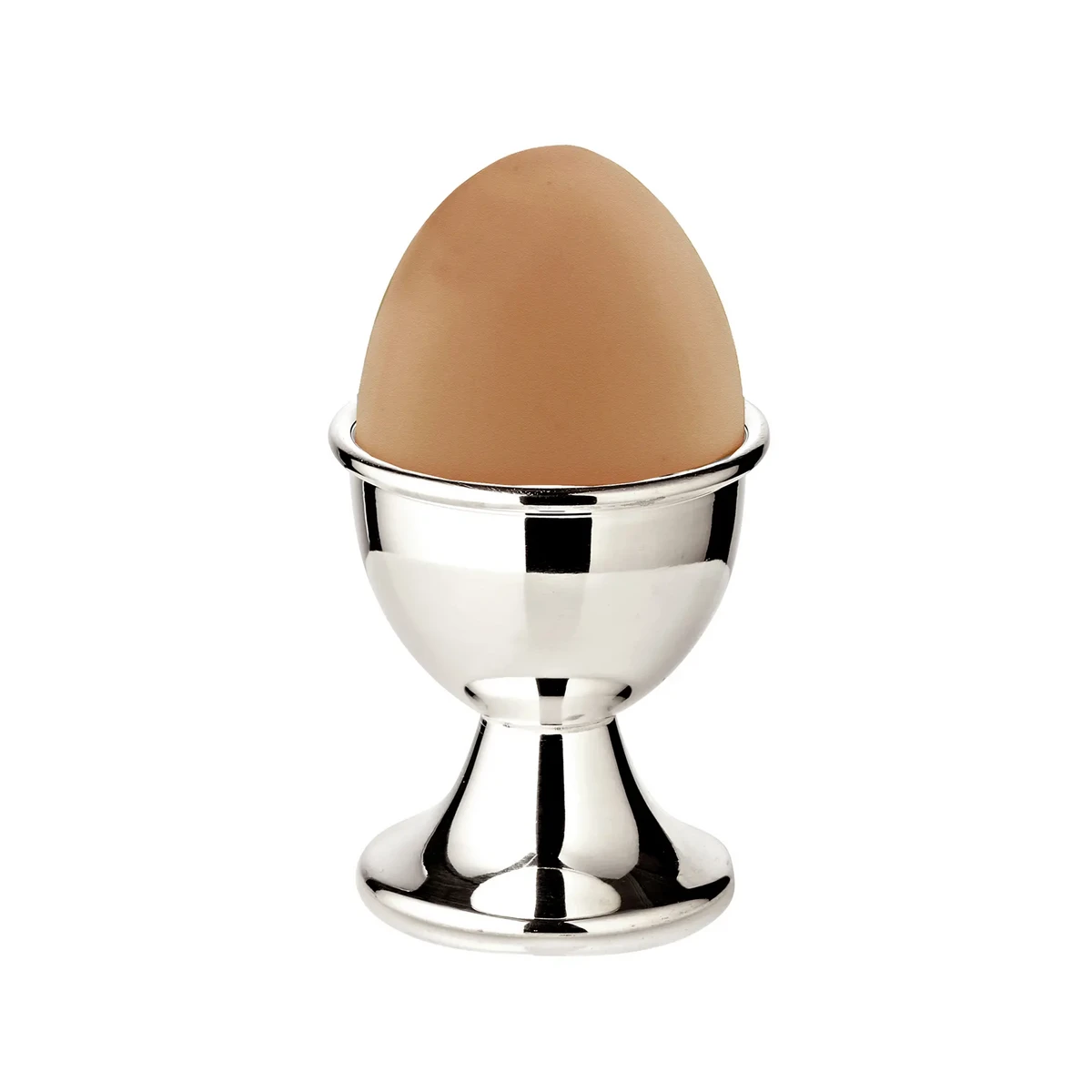 Set of 2 classo egg cups (height 5 cm), classic shape, heavy silver plated