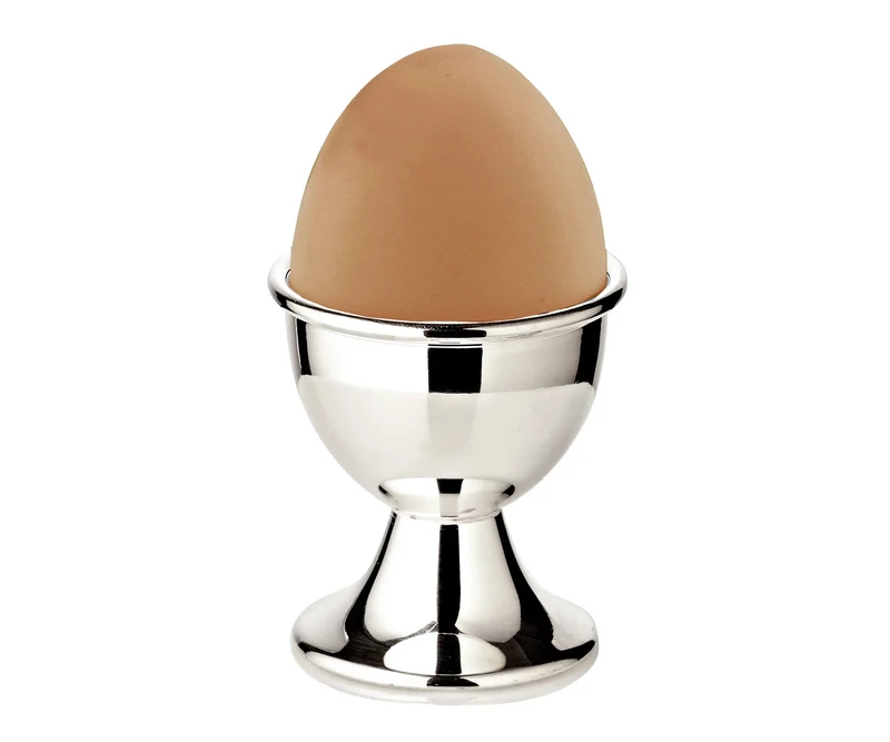 Set of 2 classo egg cups (height 5 cm), classic shape, heavy silver plated