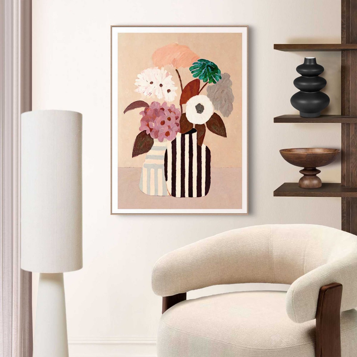 Schilderij Slim Frame Veldboeket 70x50