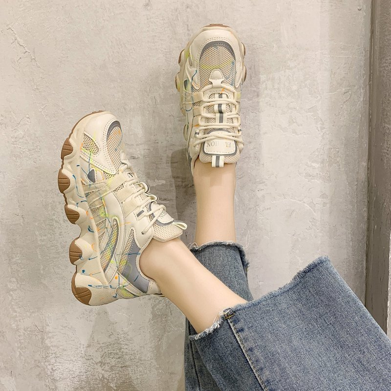 Lysende super fire daddy sko kvinder trend sneakers