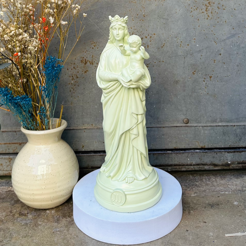 Statuetta di decorazione d'interni Notre-Dame de la Garde, ho visto la Vergine 30 cm - Colori senza tempo