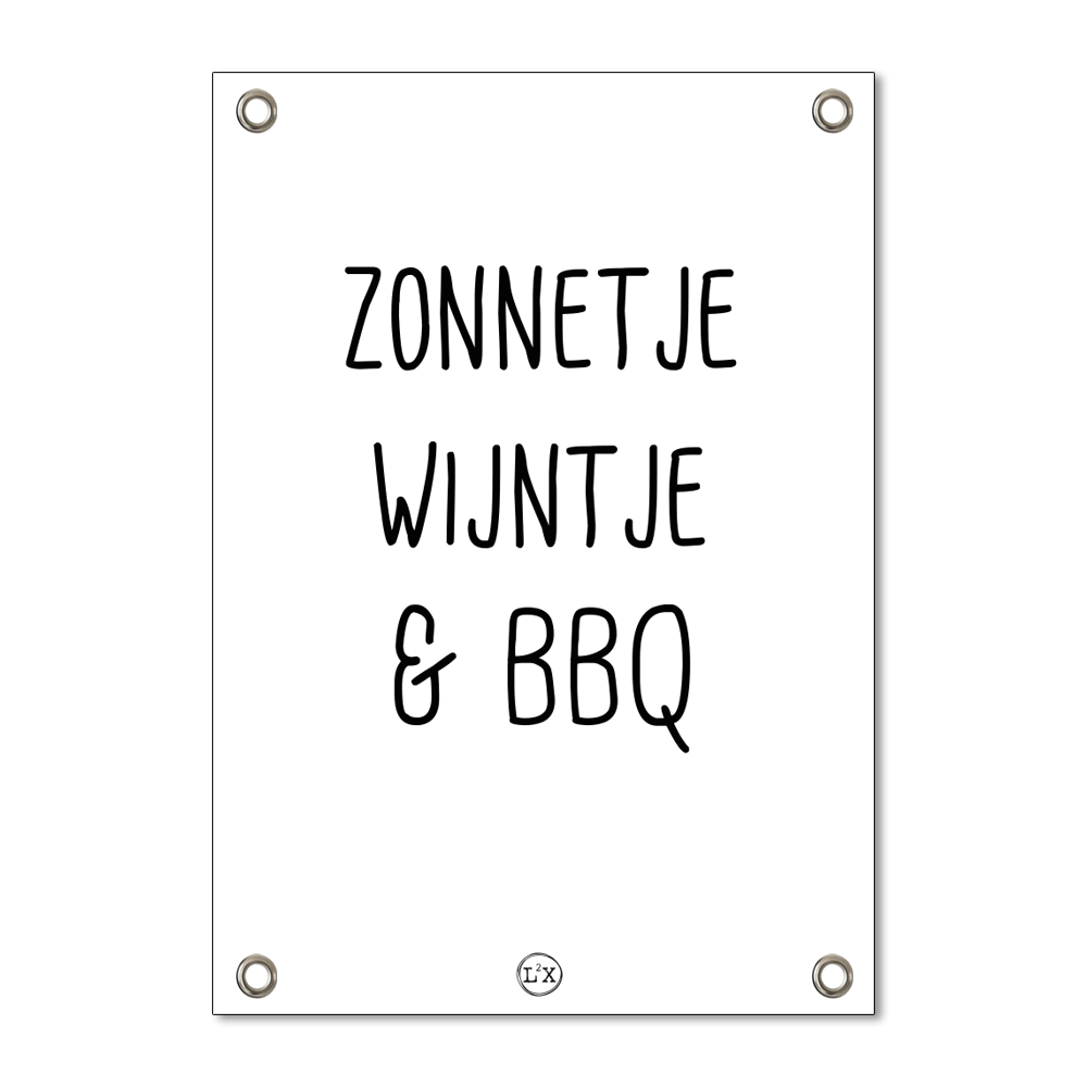 Gartenposter Sonnenwein Grill weiß