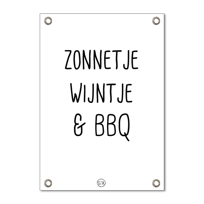 Gartenposter Sonnenwein Grill weiß