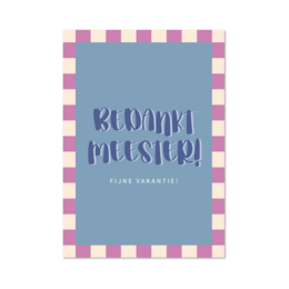Elegant thank you card with pink and blue border design, featuring the text "Buonki Pasqua!" (Happy Easter in Italian).
