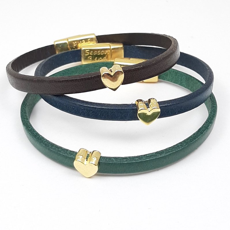 Cuore Semplice Spremere placcato oro 24K