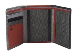 Sunsa Creations leren portemonnee. Mini kleine leren portemonnee met RFID-bescherming. Dames/meisjes portemonnee model "Miki"