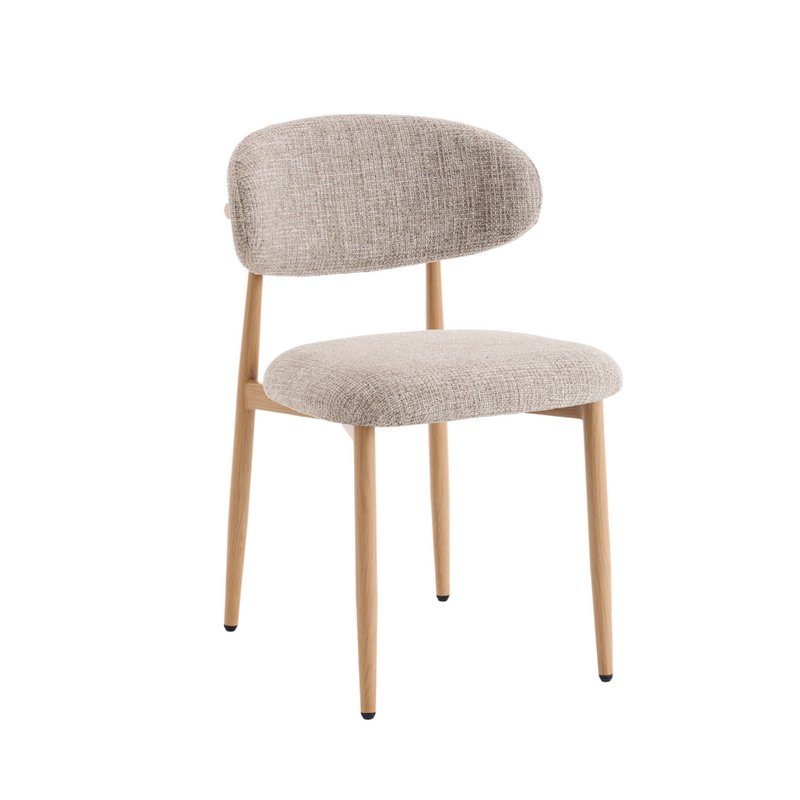 Dining room chair Celia Taupe Natural Santi